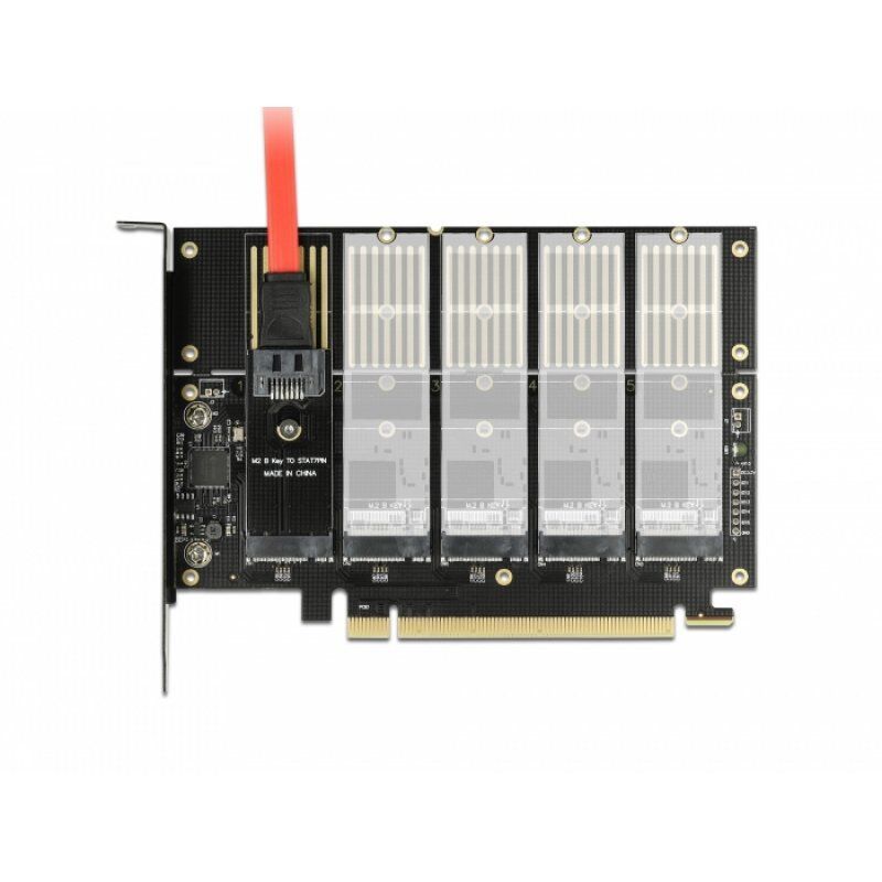 DeLOCK PCIe x16Karte5x M.2KeyB