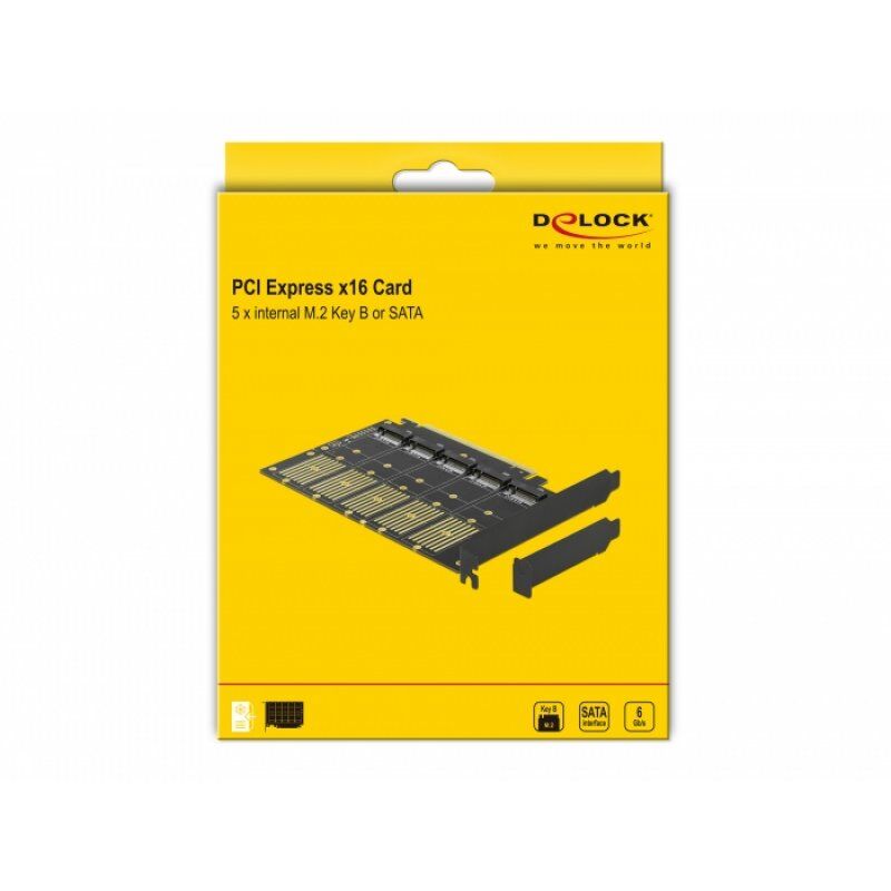 DeLOCK PCIe x16Karte5x M.2KeyB