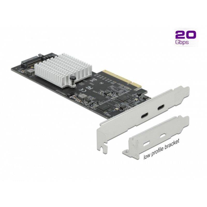 DeLOCK PCIe x82xext. USB 20 Gbps USB-C | 89009