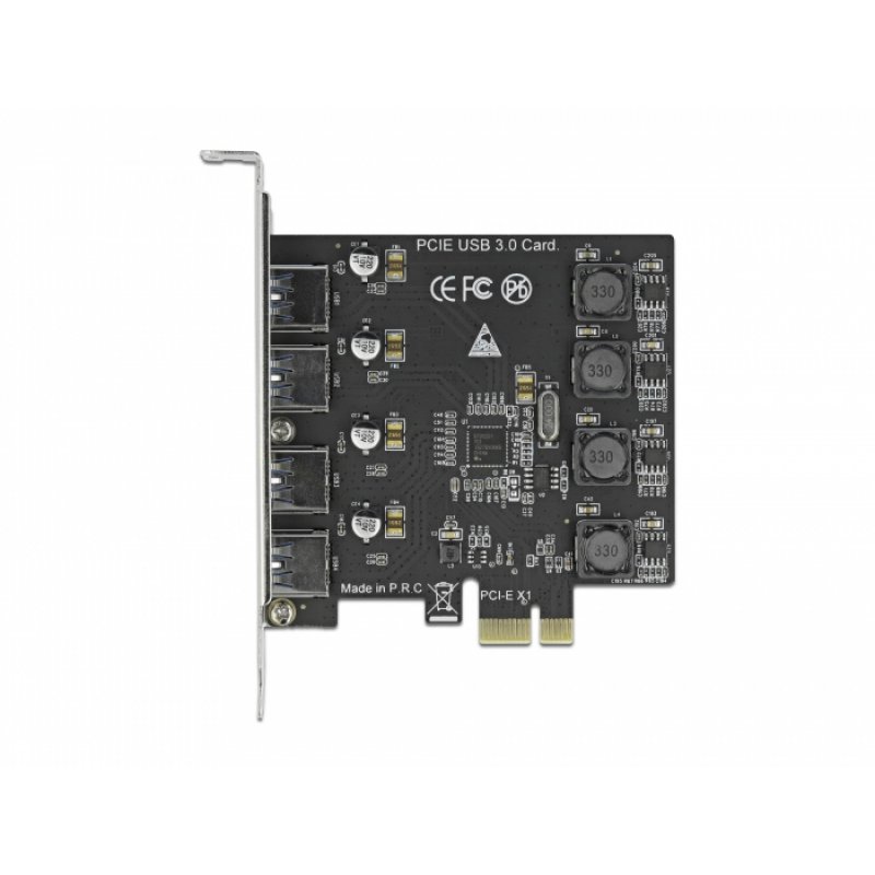 DeLOCK PCIe x1 K 4x ext USB-A BU SS USB | 90509