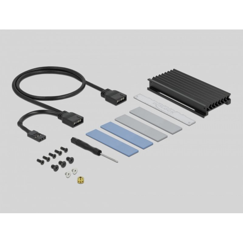 DeLOCK PCIe x4 K 1x in NVM M.2 Key M | m. Kühlkörper+ RGB LED