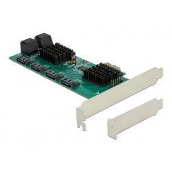 DeLOCK 8 port SATA PCI Express x1 Card - Low Profile Form Factor