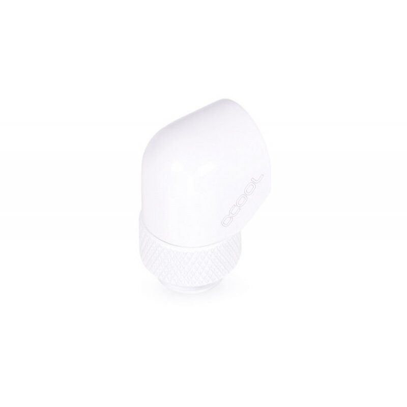 Alphacool Eiszapfen L-connector rotatable G1/4 outer thread to G1/4 inner thread - white