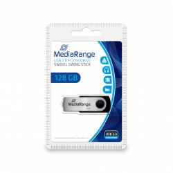 MediaRange MR913 lecteur USB flash 128 Go USB Type-A 2.0 Noir, Argent