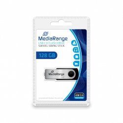 STOCK7 - MediaRange MR913 lecteur USB flash 128 Go USB Type-A 2.0 Noir, Argent