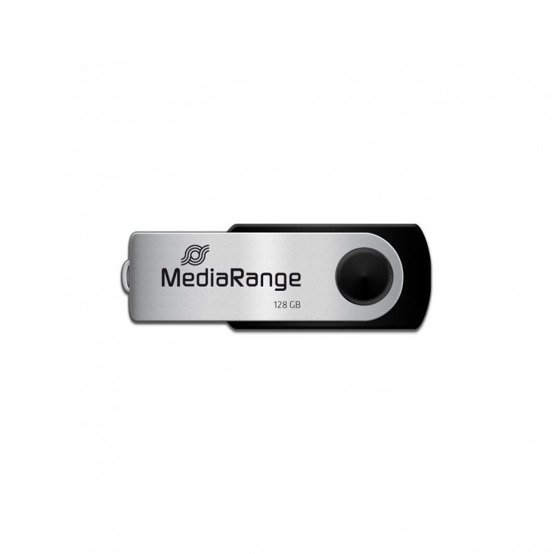 STOCK7 - MediaRange MR913 lecteur USB flash 128 Go USB Type-A 2.0 Noir, Argent