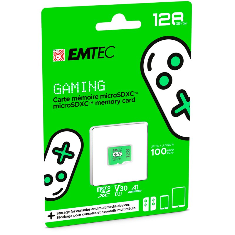 microSD 128GB 100/95  Gaming      gn ETC | Emtec mSD 128GB UHSI U3 V30 A1 Gaming Gr