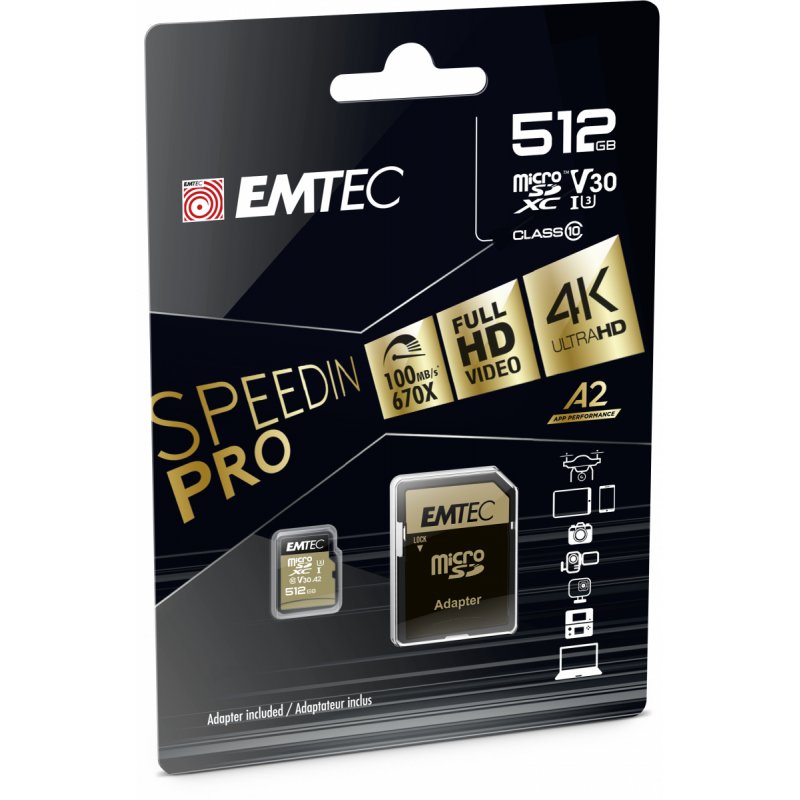 microSD 512GB 100/95 SpeedIN PRO     ETC | ECMSDM512GXC10SP