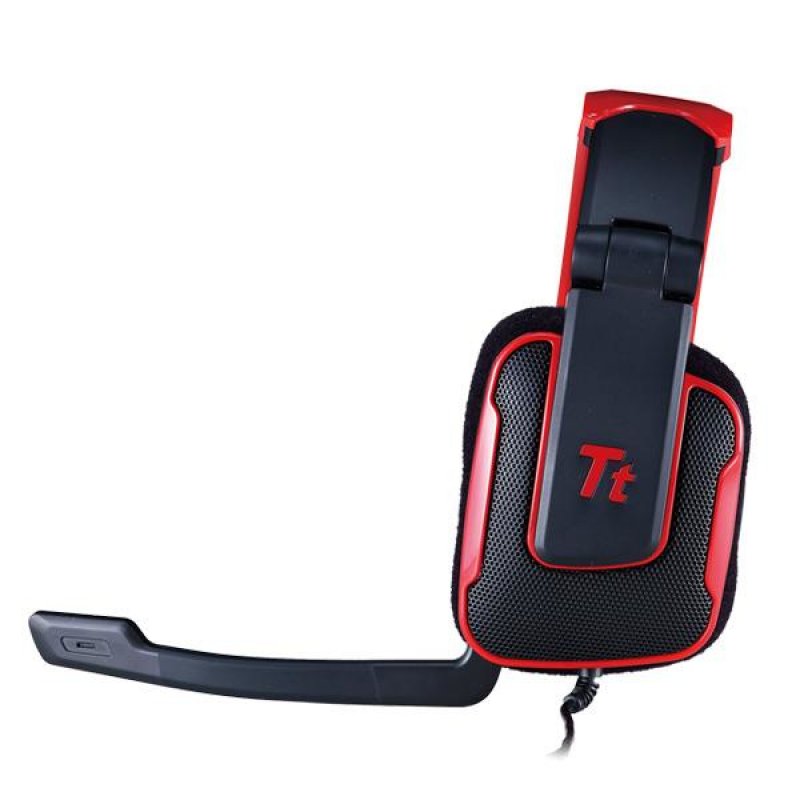 Tt eSPORTS Shock Casque Avec fil Arceau Jouer Noir, Rouge