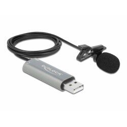 DeLOCK 66638 microphone Black Lavalier/Lapel microphone