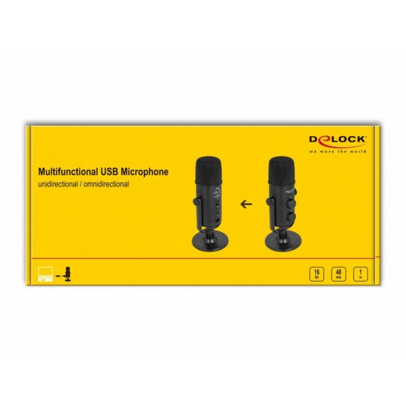 DeLOCK 66822 microphone Noir