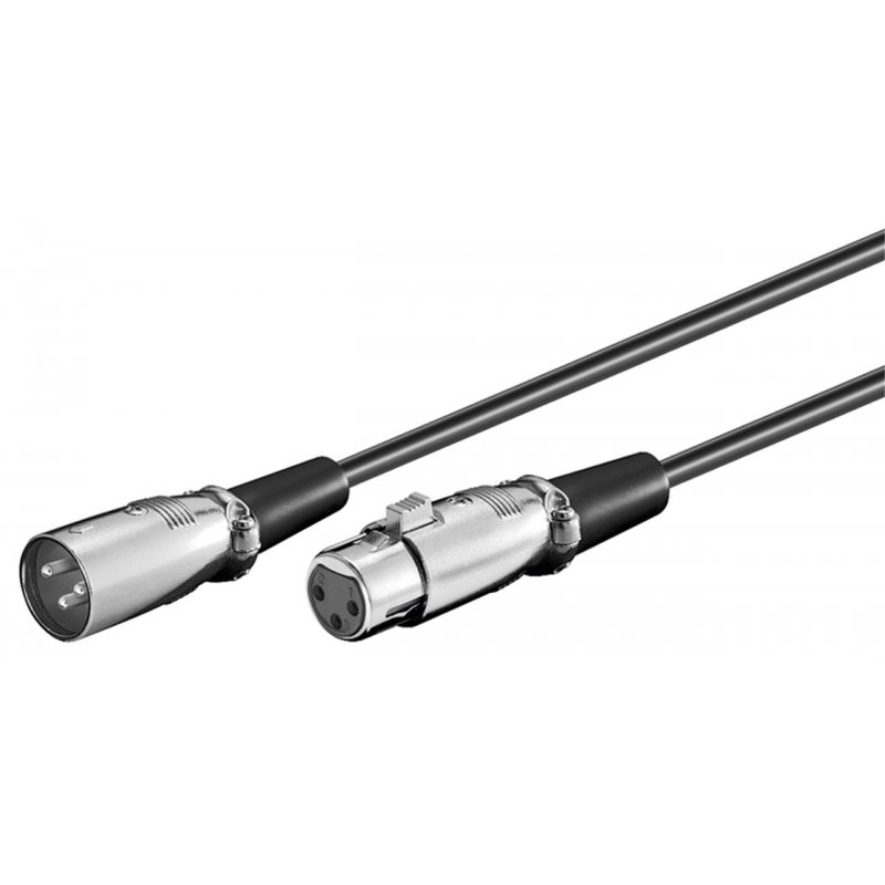Goobay 50705 câble audio 2 m XLR (3-pin) Noir, Métallique