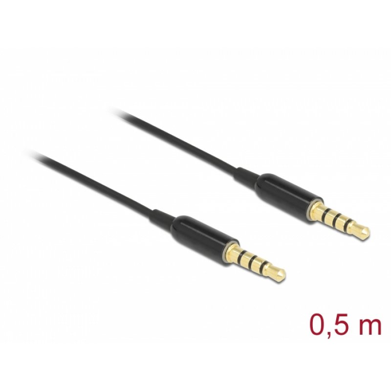 DeLOCK 66075 audio cable 0.5 m 3.5mm Black