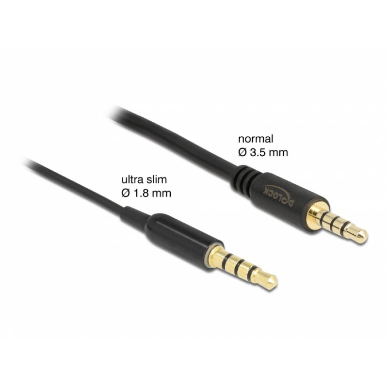 DeLOCK 66075 câble audio 0,5 m 3,5mm Noir