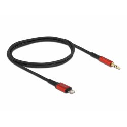 DeLOCK 86586 câble audio 0,5 m 3,5mm Lightning Noir, Rouge