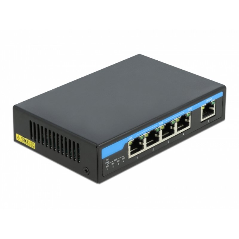 DeLOCK 87764 network switch Gigabit Ethernet (10/100/1000) Power over Ethernet (PoE) Black
