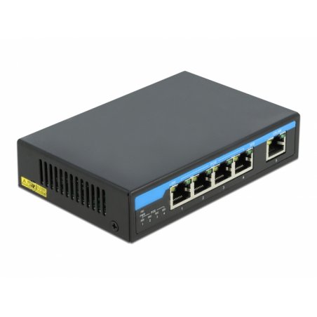 DeLOCK Giga Ethernet Switch 4P PoE+1RJ45 | 87764