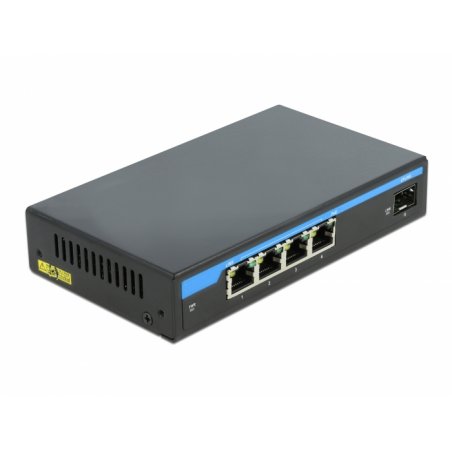DeLOCK Giga Ethernet Switch 4P PoE+1SFP | 87765