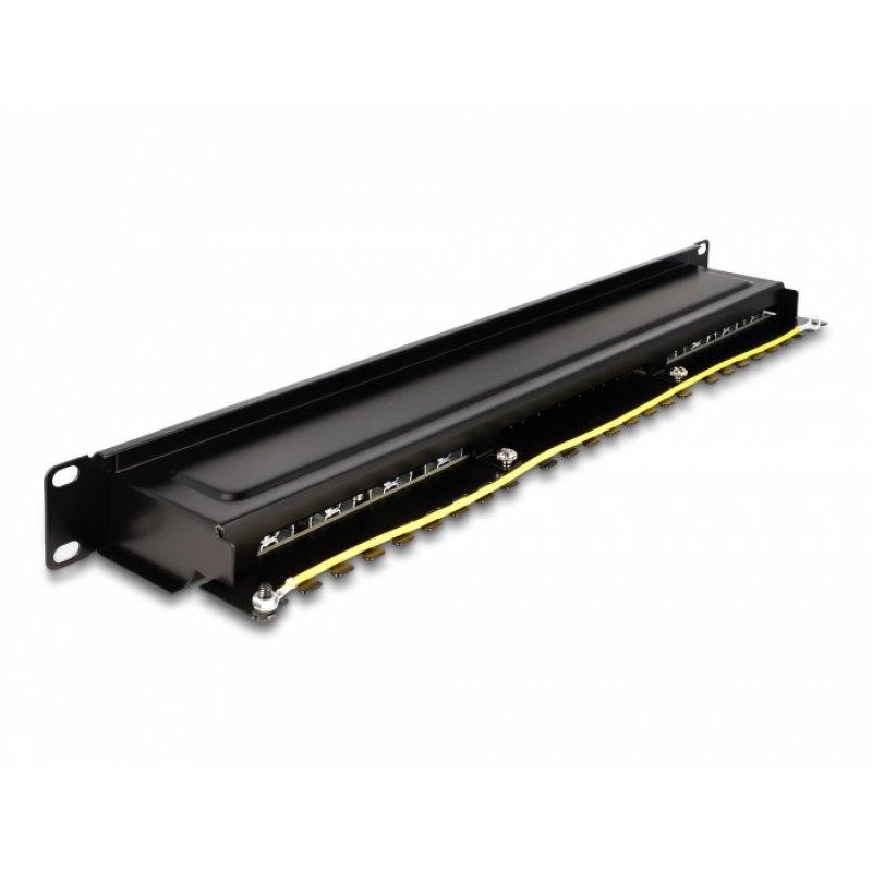 DeLOCK 19" Patchpanel 16P Cat.6A 1HE bk | 66876
