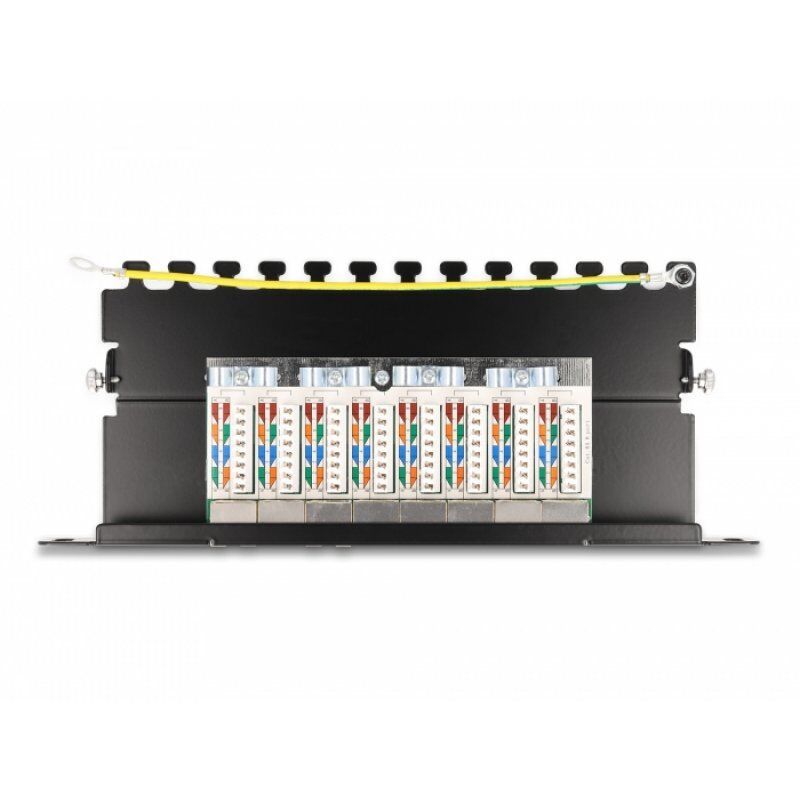 DeLOCK 10" Patchpanel 8P Cat.6A 0,5HE bk | 66870