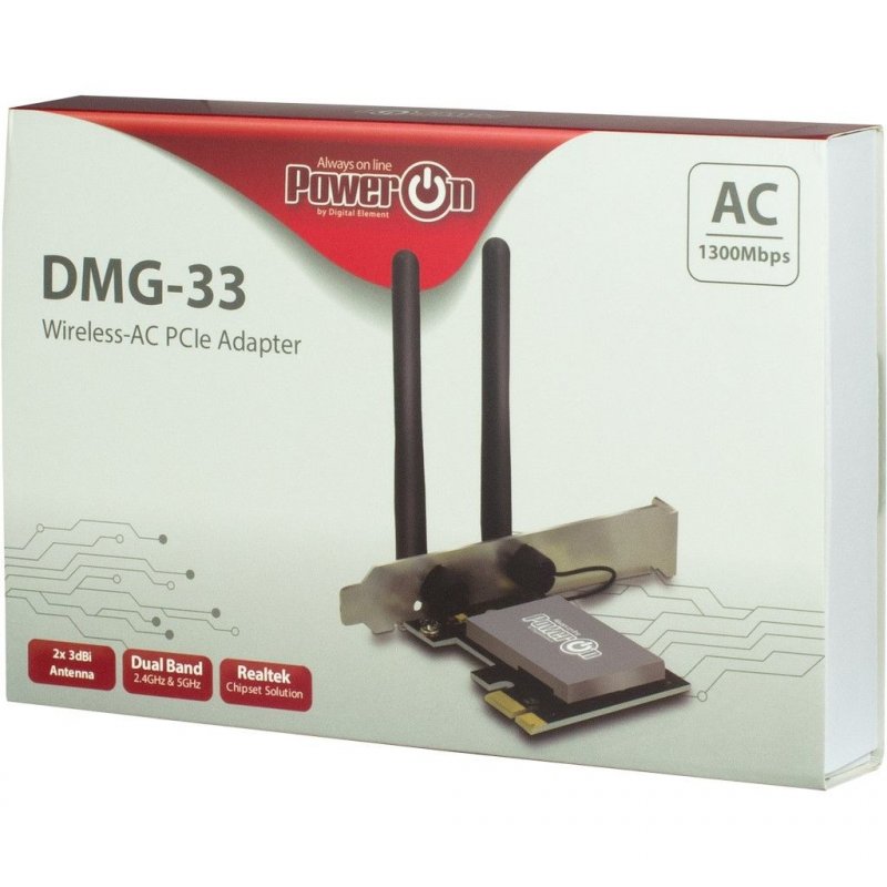 Inter-Tech DMG-33 Wi-Fi 5 PCIe Ad.-1300M | 88888153