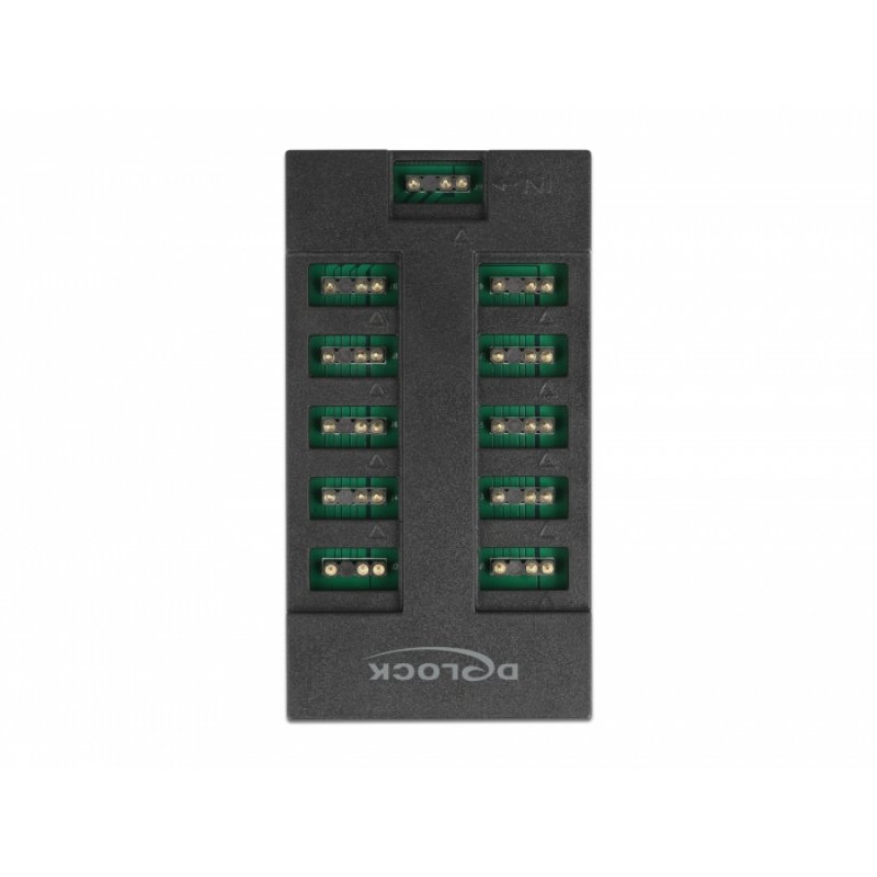 DeLOCK 64128 hub & concentrateur Noir