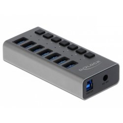 Delock Ext. SS USB Hub 7Ports +Schalter | 63669