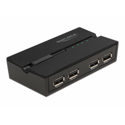Delock USB 2.0 Switch f. 4 PC an 4Geräte | 11494