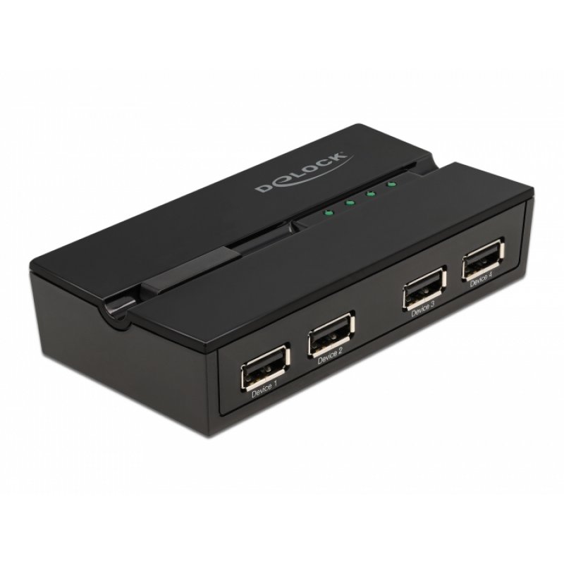 Delock USB 2.0 Switch f. 4 PC an 4Geräte | 11494