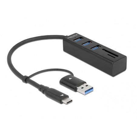 DeLOCK 63859 station d'accueil USB 3.2 Gen 1 (3.1 Gen 1) Type-A + Type-C