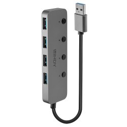 Lin 4 Port USB 3.0 Hub +Ein-/Ausschalt. | 43309