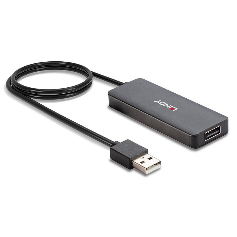 Lindy 42986 hub & concentrateur USB 2.0 480 Mbit/s Noir