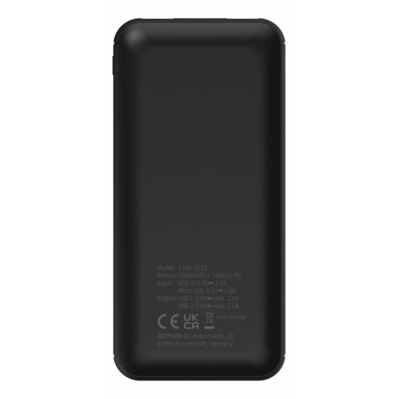 Ansmann PB212 Lithium Polymer (LiPo) 20000 mAh Black