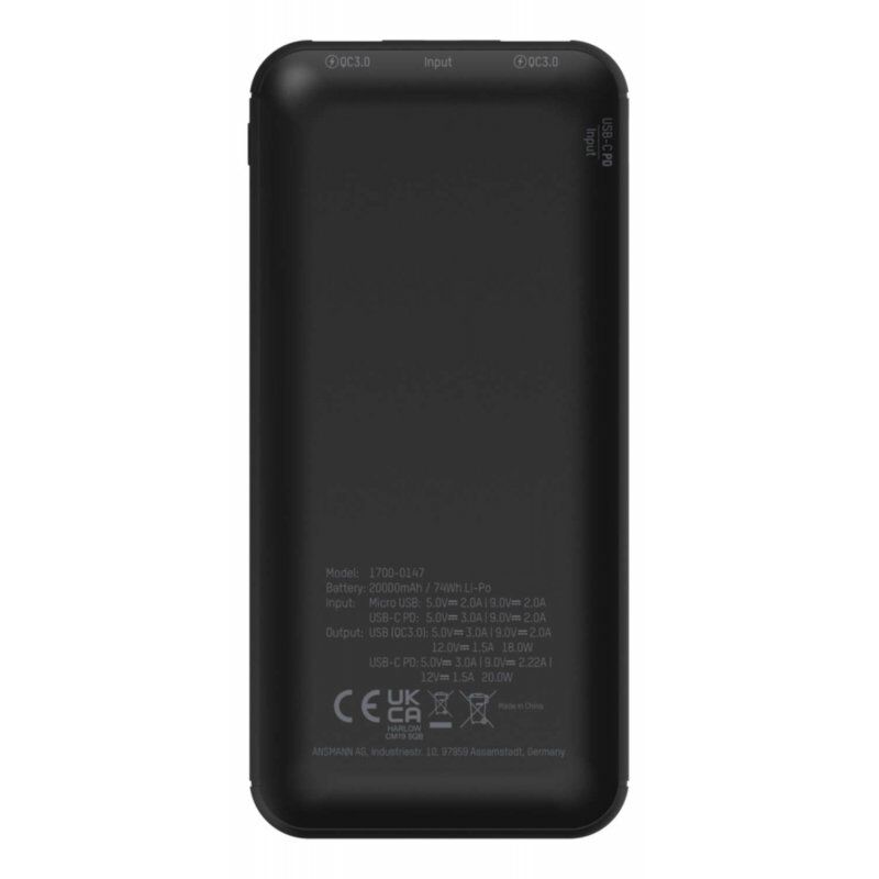 Ansm Powerbank 20000 mAh PB320PD      bk | 1700-0147