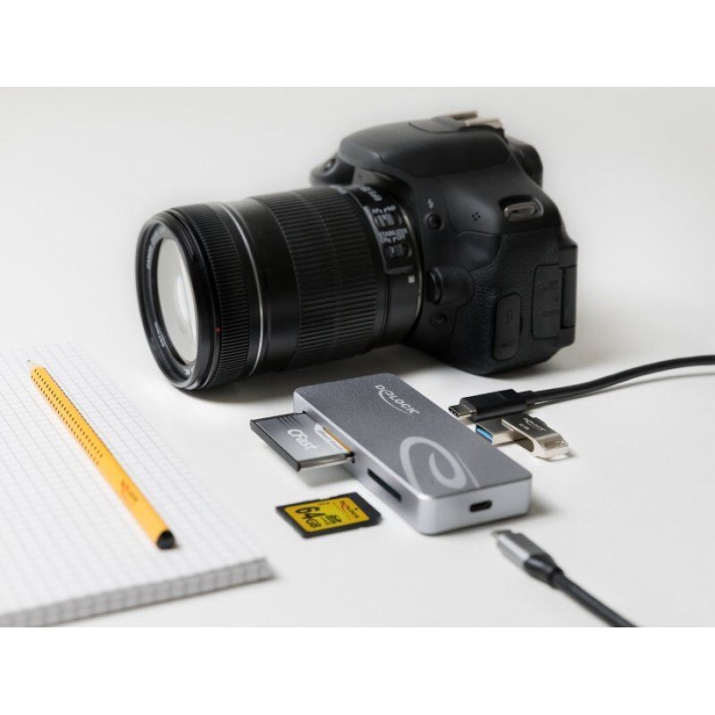 DeLOCK USB-C CardR. CFast/SD+USB Hub-A+C | 91754