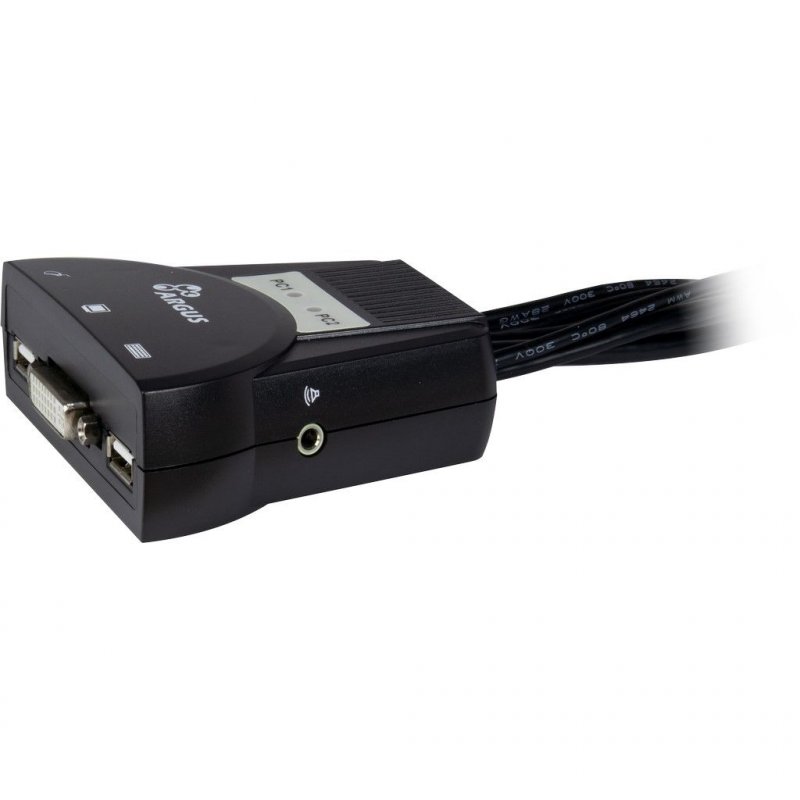 Inter-Tech KVM-LS-21DA DVI commutateur écran, clavier et souris Noir