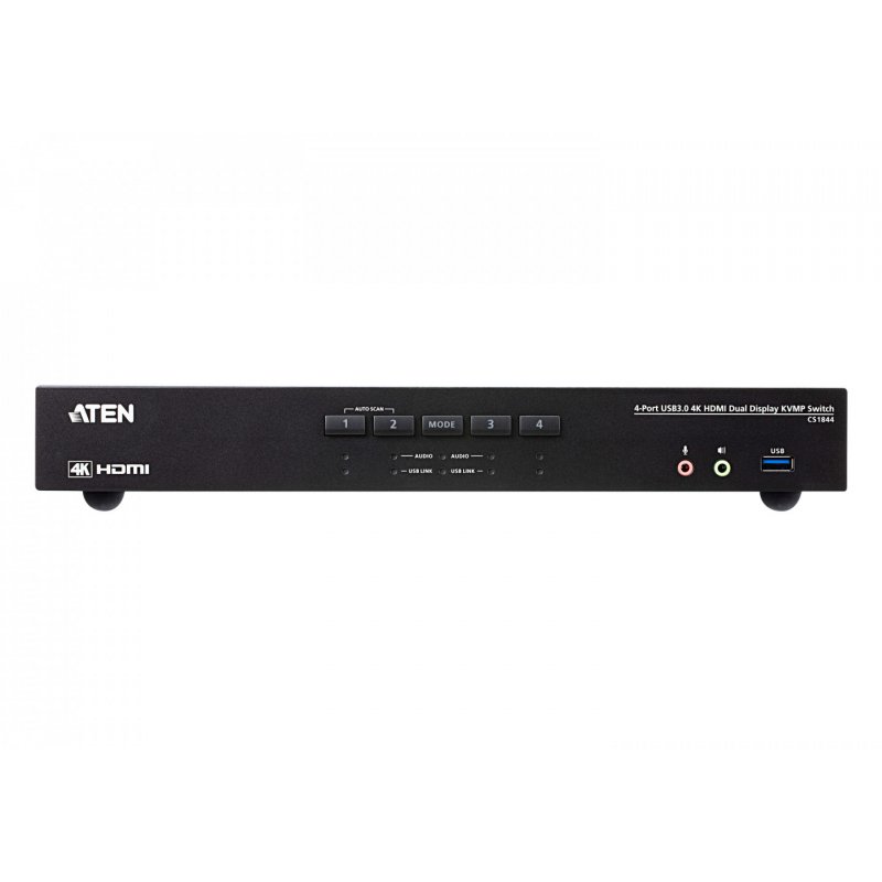 ATEN Commutateur KVMP™ deux affichages HDMI 4K 4 ports USB 3.0