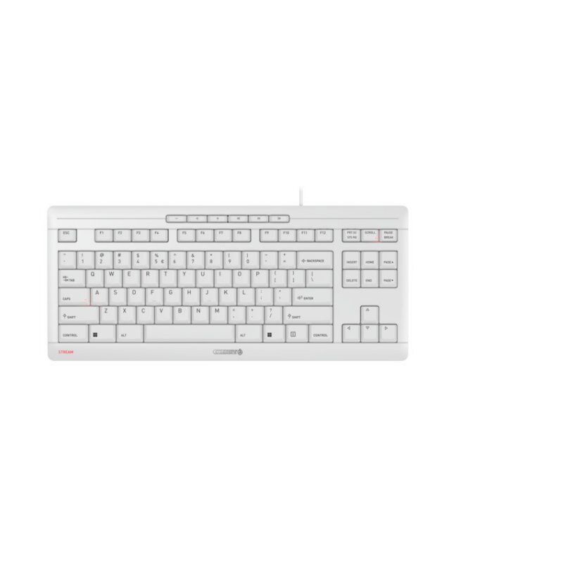 CHERRY STREAM KEYBOARD TKL clavier USB QWERTY Anglais Blanc