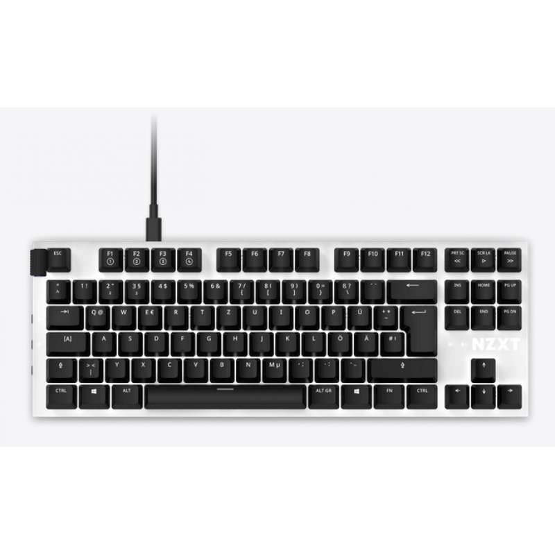 NZXT KB-1TKDE-WR keyboard USB QWERTZ German White