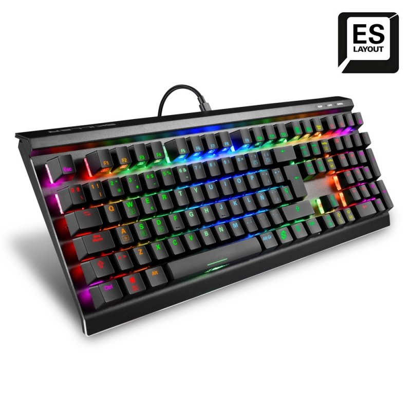 Sharkoon SKILLER SGK60 clavier USB QWERTY Espagnole Noir