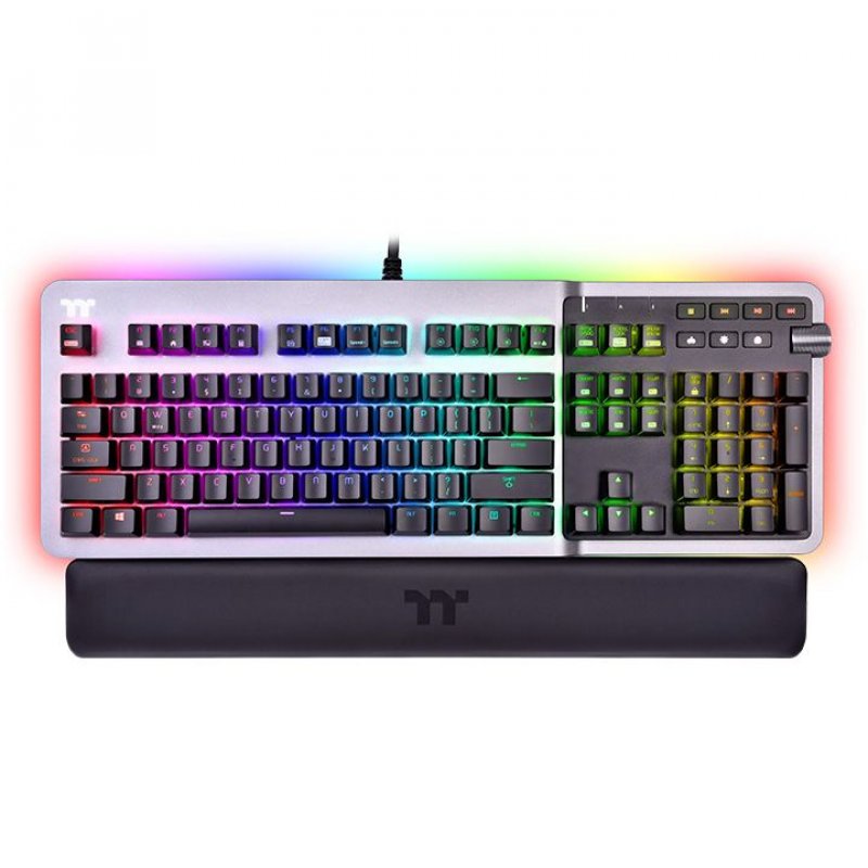 Thermaltake Argent K5 RGB clavier USB QWERTY Anglais Titane
