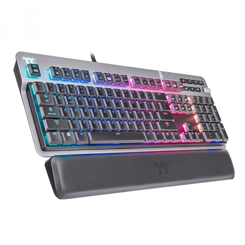 Thermaltake ARGENT K6 RGB keyboard USB QWERTZ German Titanium
