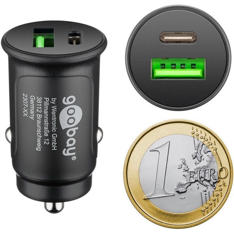 Goobay 59521 mobile device charger Universal Black Cigar lighter Fast charging Auto