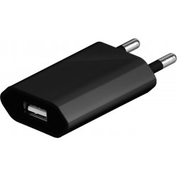 Goobay USB 1Port 5W/1,0A Slim         bk | 44949
