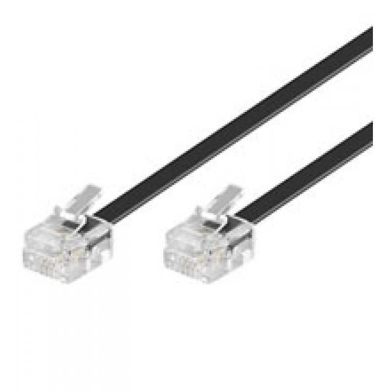 Goobay 10m RJ-11 Cable Noir