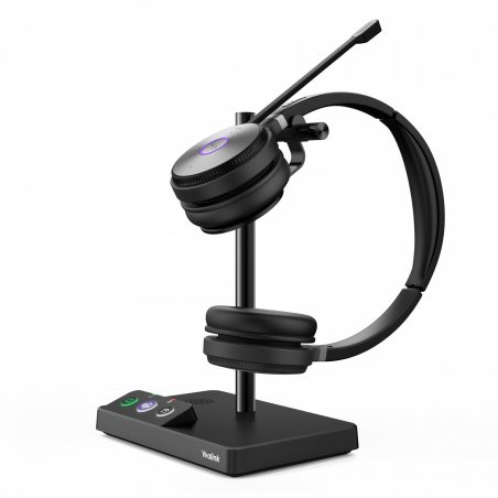 Yealink WH62 Dual UC Casque Avec fil &sans fil Arceau Bureau/Centre d'appels Micro-USB Socle de chargement Noir