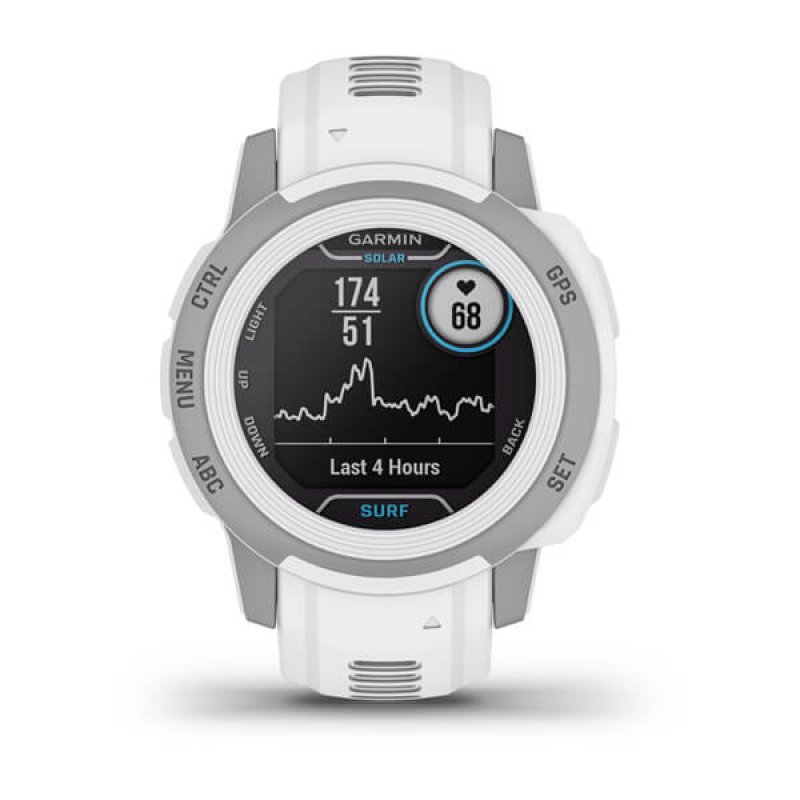 Garmin Instinct 2S Solar Surf 2,01 cm (0.79") MIP 40 mm Numérique 156 x 156 pixels Gris, Blanc GPS (satellite)