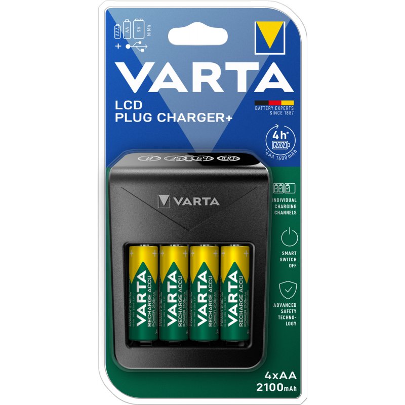 Varta 57687 chargeur de batterie Pile domestique Secteur