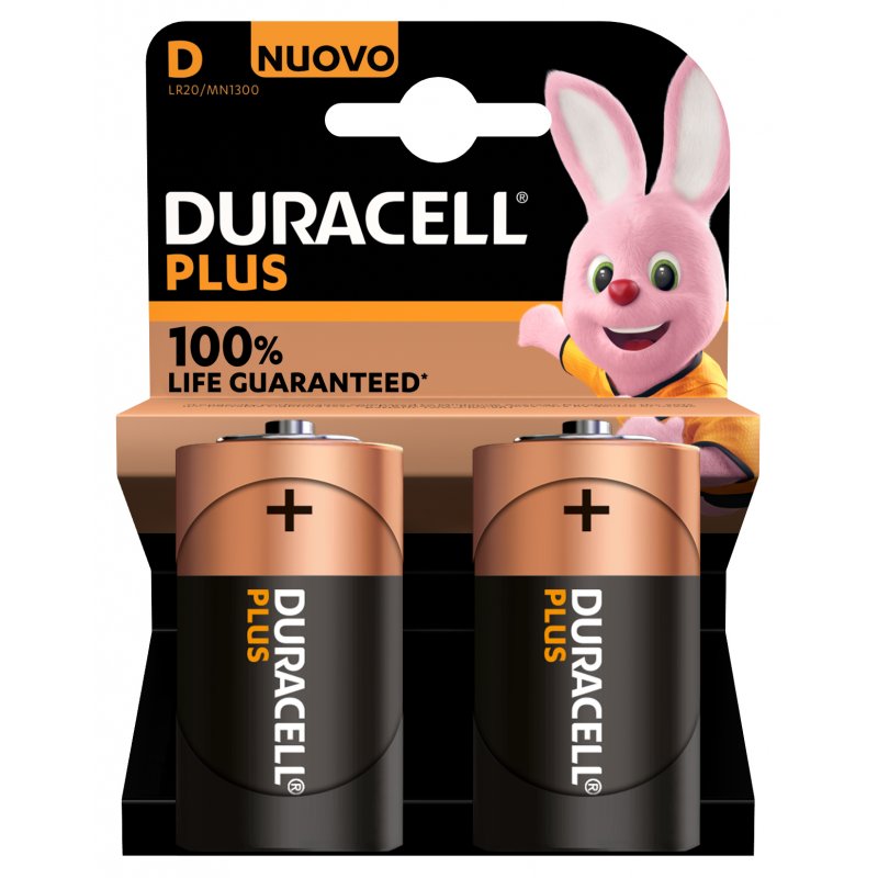Duracell Alka Plus  D 2er-Pack