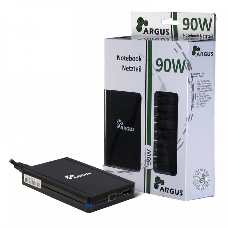 Inter-Tech Argus USN90-UCB adaptateur de puissance & onduleur Universel 90 W Noir